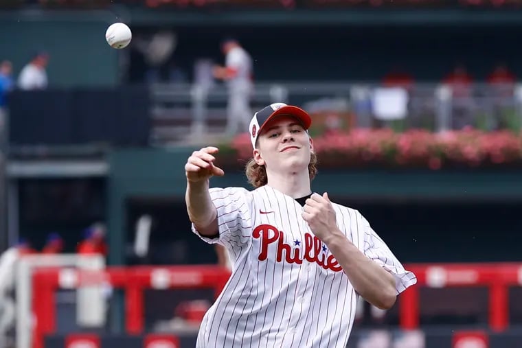 Several of the Flyers have been down to Citizens Bank Park the past few years to root on the Phils. Prospect Oliver Bonk even threw out the first pitch last July.