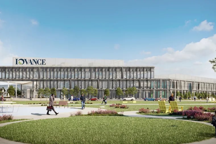 Artist's rendering of Iovance Biotherapeutics cancer-treatment facility planned at the Navy Yard in South Philadelphia.