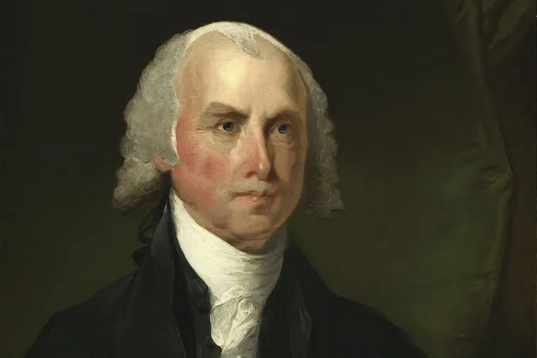 James Madison, depicted by Gilbert Stuart.