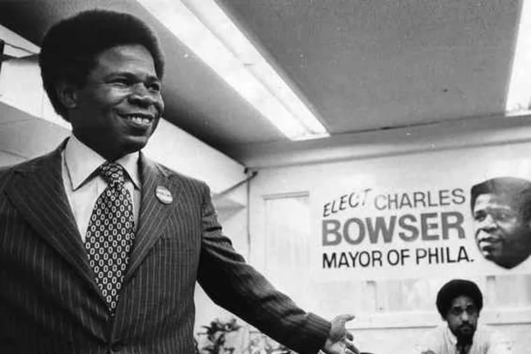 Charles W. Bowser ran for mayor in 1975 and '79. In 1975, he ran with Council candidate T. Milton Street.