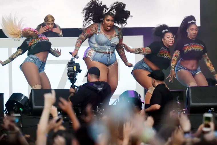 Lizzo performs during the final day of the Made in America Festival on the Benjamin Franklin Parkway in Philadelphia, Pa. on Sunday, Sept. 1, 2019
*Image not for resale and commercial usage*