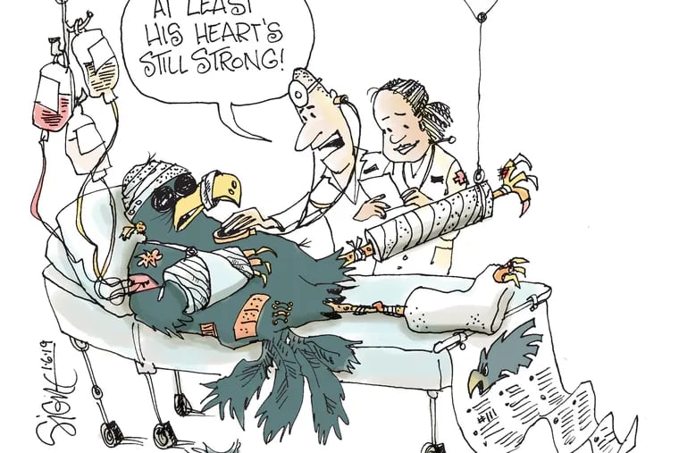 Sports Cartoon: The Philadelphia Eagles haven't lost heart