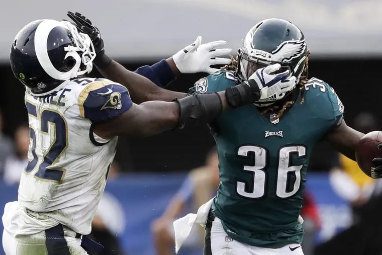 Jay Ajayi has played 44.6 percent of the offensive snaps in the Philadelphia Eagles’ last two games, showing that his role in the playbook has increased.