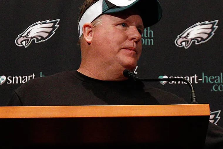 Ealges head coach Chip Kelly took a change of direction when drafting Southern Cal quarterback Matt Barkley in the fourth round.(David Maialetti/Staff Photographer)
