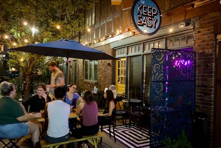 The Keep Easy, a cocktail bar specializing in mead, in Jenkintown. The patio has room for 30.