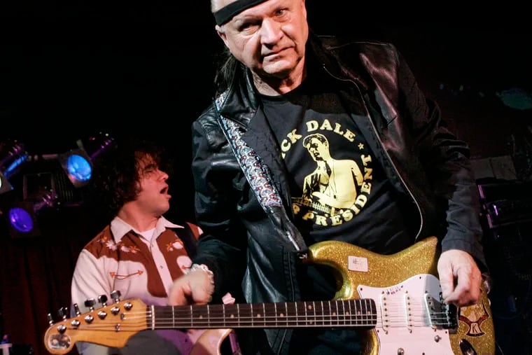 FILE - In this May 27, 2007, file photo, Dick Dale, known as "The King of the Surf Guitar," performs at B.B. King Blues Club in New York. Dale has died at age 81.