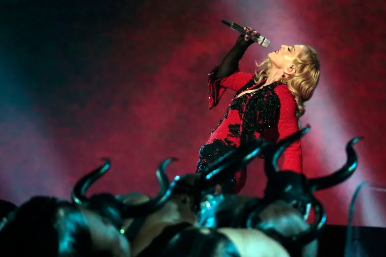 Madonna performs at the 57th Annual Grammy Awards at Staples Center in Los Angeles on Feb. 8, 2015. (Robert Gauthier/Los Angeles Times/TNS)