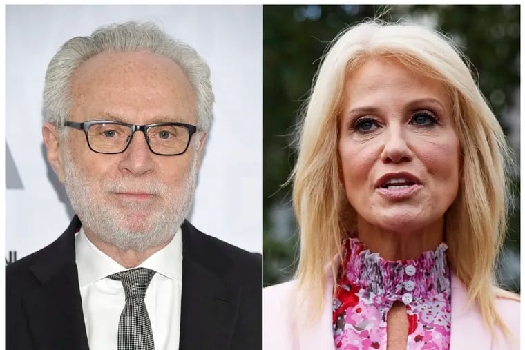 CNN's Wolf Blitzer, left, and Counselor to the President Kellyanne Conway.