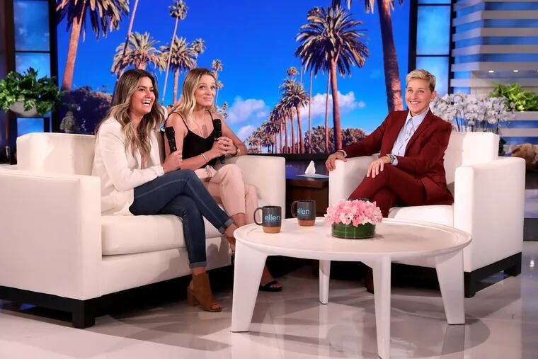 Philly couple Kate Austin and Sarah Sulsenti go on the Ellen DeGeneres Show to discuss their viral engagement tweet and get a surprise from the daytime host.