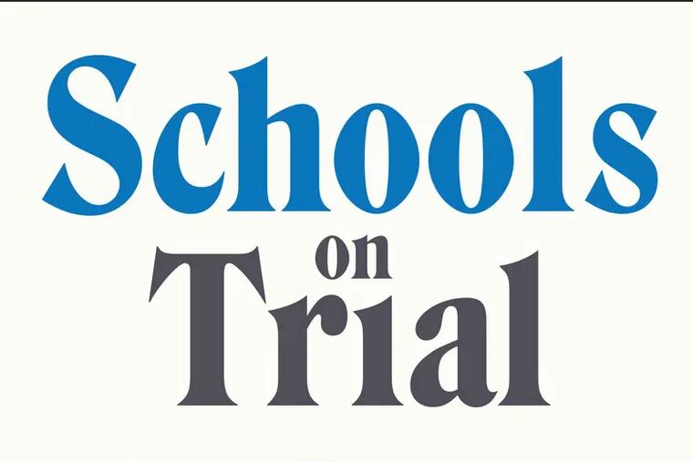 Nikhil Goyal's "Schools on Trial": Detail from the cover.