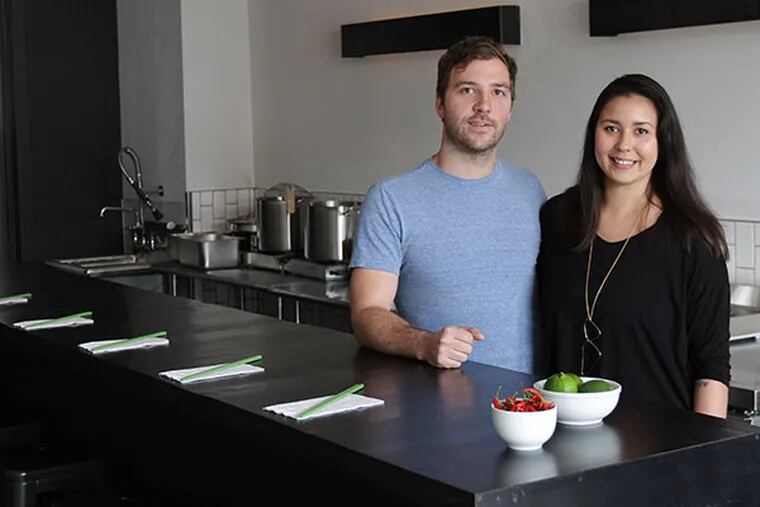 Stock, a restaurant by Tyler Akin and Nicole Reigle, is due to open soon at 308 E. Girard Ave. in Fishtown. (David Maialetti / Staff Photographer)