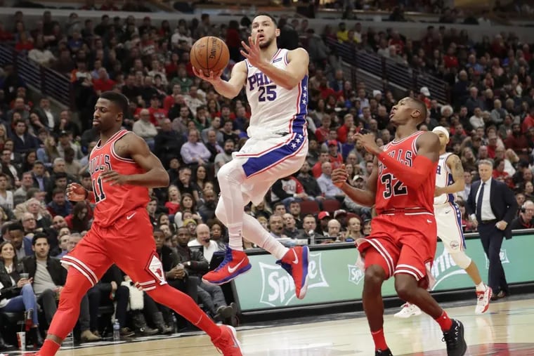 Ben Simmons and the Sixers return home to the Wells Fargo Center following a 117-115 loss to Chicago Monday night.