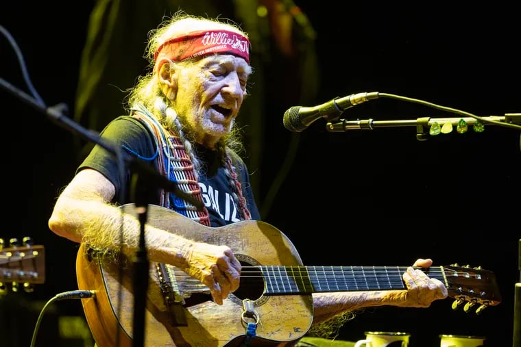 Willie Nelson in August 2023 at the Mann Center in Philadelphia. His 4th of July Picnic in Camden features a star-studded bill.