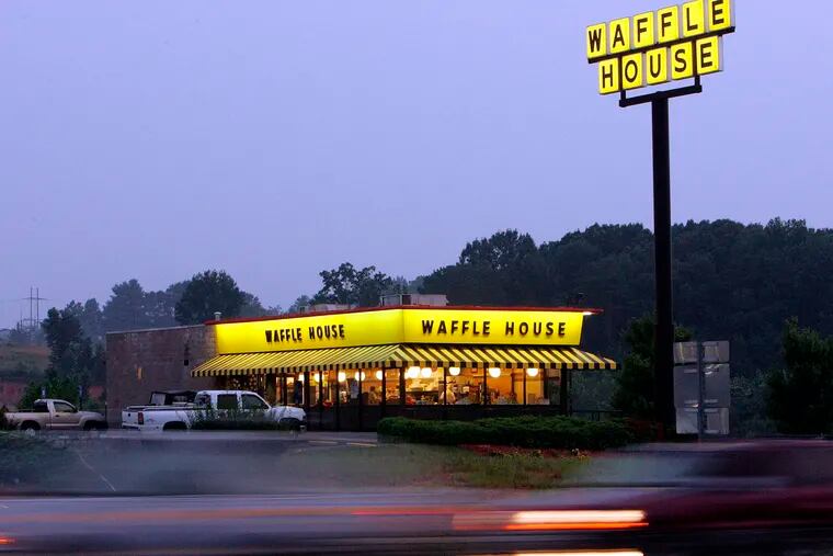 A Waffle House near Dawsonville, Ga. Another one of the chain's locations, in Alabama, recently had a staffing mixup that left it unprepared to handle a full dining room. Customers stepped up to help make coffee, bus tables and wash dishes.