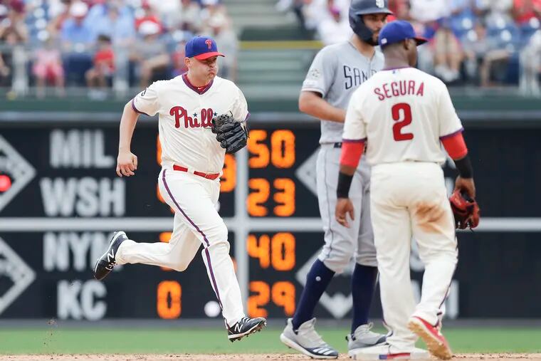 Why does Phillies pitcher Jared Hughes sprint to the mound? Extra Innings