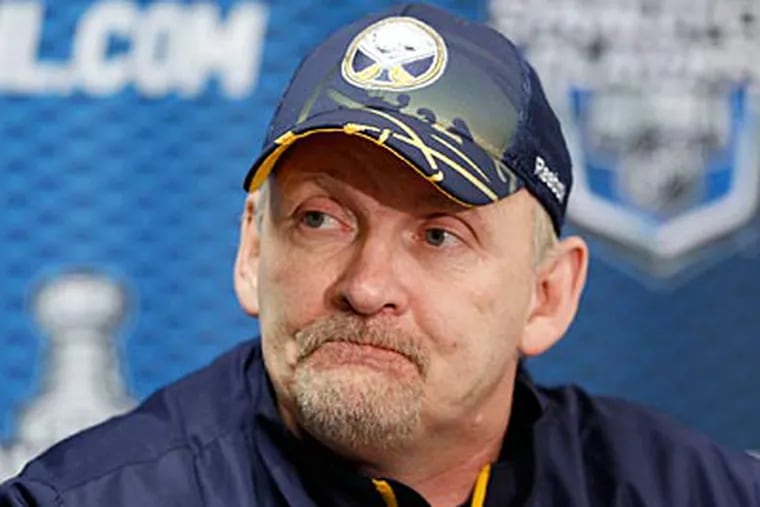 "They're really doing a lot of whining," Sabres coach Lindy Ruff said about the Flyers. (Yong Kim/Staff Photographer)