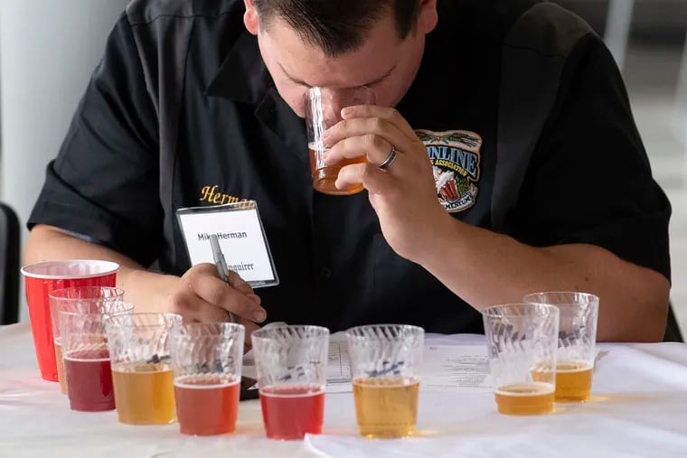 Mike Herman takes part in the 10th annual Brewvitational.