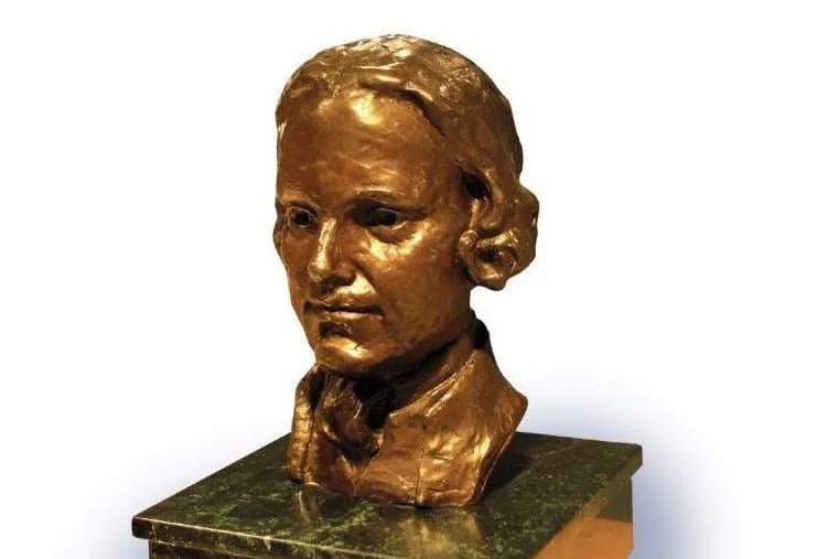 The bust of Richard Stockton that was removed from display at the Stockton University library in Galloway Township amid debate over the legacy of this slave-owning signer of the Declaration of Independence.