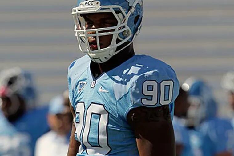Most see North Carolina's Quinton Coples as the best defensive end in the draft. (Gerry Broome/AP file photo)