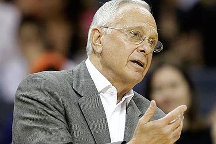 Although Larry Brown coaches in Charlotte, his family lives in the Philadelphia area. (Chuck Burton/AP file photo)