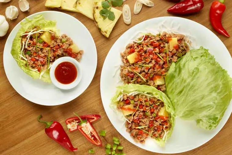 Pei Wei's Sriracha Pineapple Pork Lettuce Wraps.