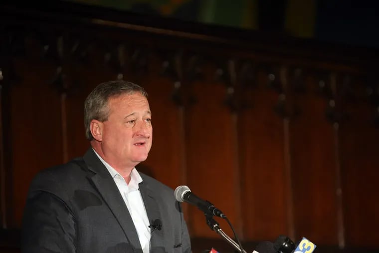 Jim Kenney speaks at the Broad Street Ministries lunch in Philadelphia on Wednesday, May 20, 2015. ( STEPHANIE AARONSON / Staff Photographer )