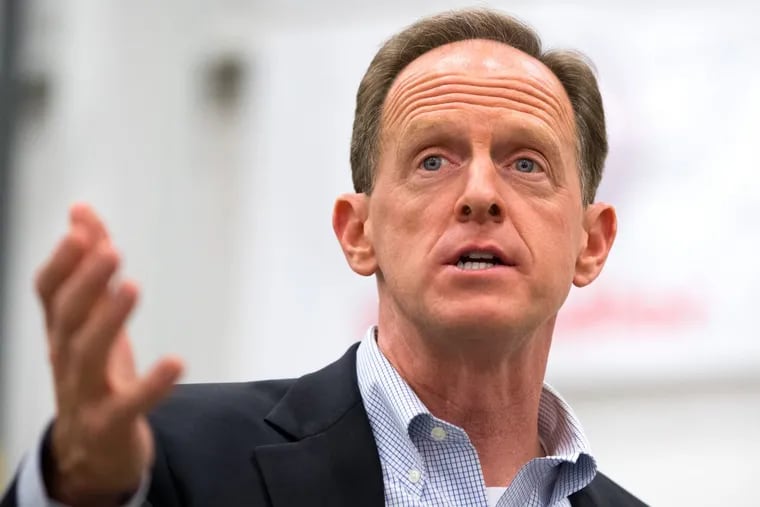 U.S. Sen. Pat Toomey said he hopes for further limits on Medicaid. (CHRISTOPHER DOLAN / Wilkes-Barre Citizens’ Voice)