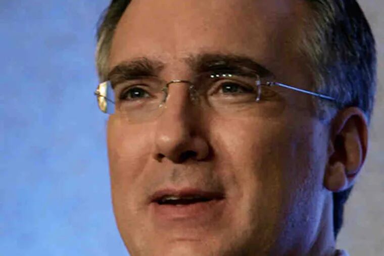 Keith Olbermann, host of MSNBC's "Countdown," gave money to three Democratic candidates, one on the day he was a guest on the show. (AP Photo)