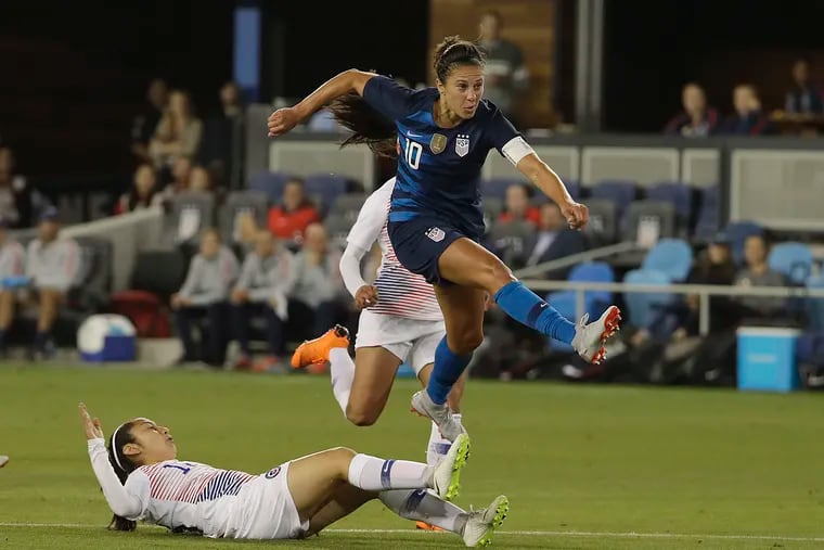 The U.S. women's national soccer team will play at France and Spain in its second foreign tour in three months. Delran native Carli Lloyd is on board with getting players out of their comfort zones.