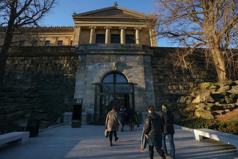The north entrance of the Philadelphia Art Museum prior to a staff meeting in January.