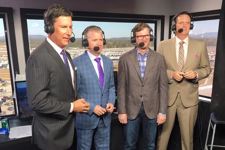 NASCAR on NBC -(left to right) Steve Letarte, Jeff Burton, Dale Earnhardt Jr. and Rick Allen.