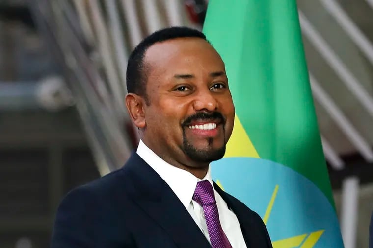 In this Thursday, Jan. 24, 2019 file photo, Ethiopian Prime Minister Abiy Ahmed at the European Council headquarters in Brussels. The 2019 Nobel Peace Prize was given to Ethiopian Prime Minister Abiy Ahmed on Friday Oct. 11, 2019.