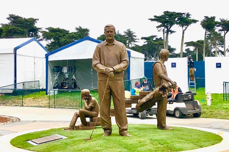 Statue of former U.S. Golf Association president and Harding Park benefactor Sandy Tatum.