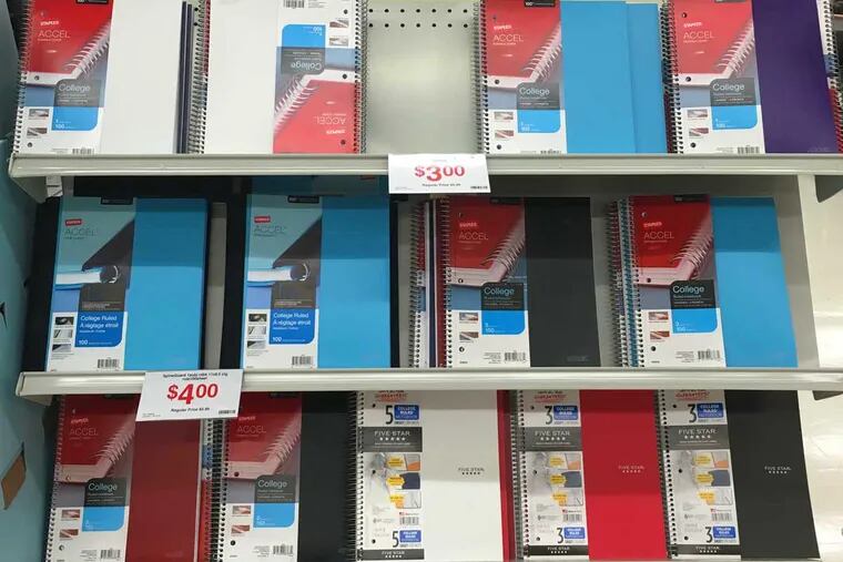 With notebooks being replaced by laptops and iPads, stores like Staples are restructuring.