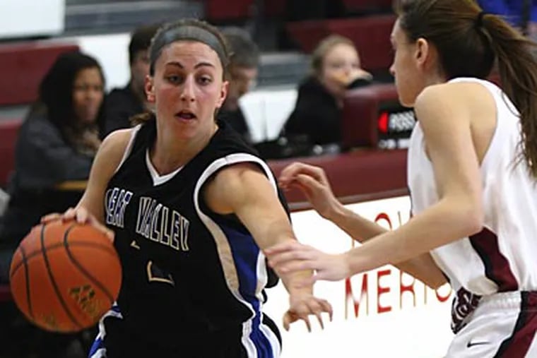 Great Valley's Rachel Kalick drives during the teams' District 1 Class AAAA first-round playoff game. (Lou Rabito/Staff)
