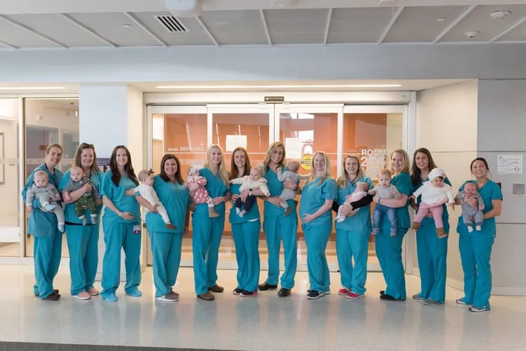 In 2019, 14 staffers on the obstetrics floor of Einstein Medical Center Montgomery gave birth, and three more are pregnant and due any minute.