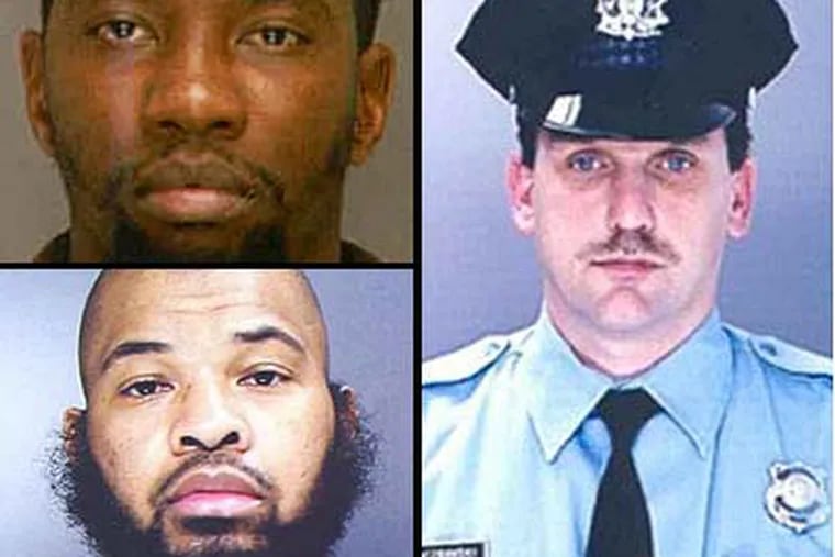 Eric DeShann Floyd (top left) and Levon T. Warner could face the death penalty after being convicted in the murder of Philadelphia Police Sgt. Stephen Liczbinski.