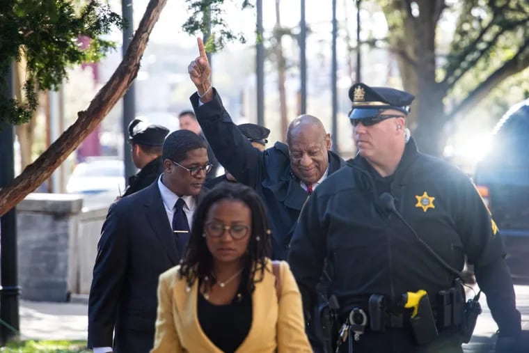 Bill Cosby arrives for his sexual assault trial, Thursday, April 26, 2018, at the Montgomery County Courthouse in Norristown, Pa.