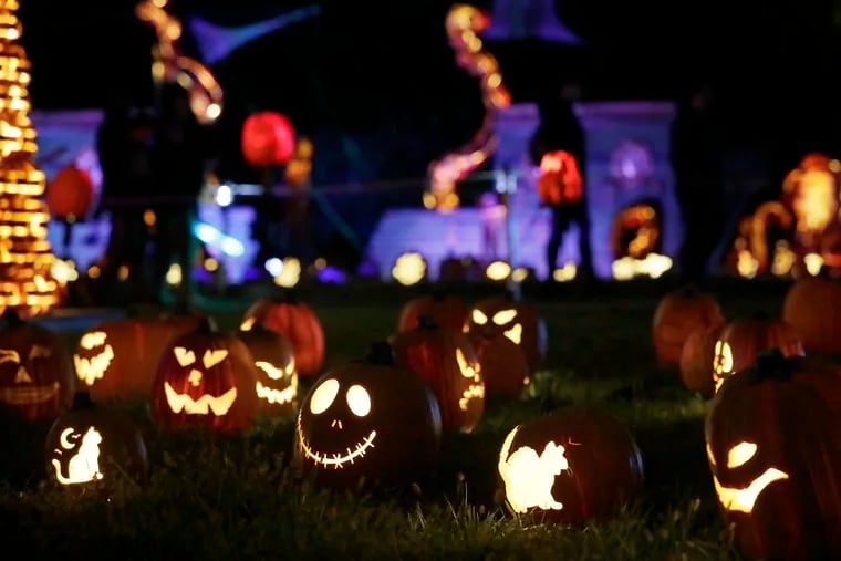 Jack's Pumpkin Glow in Philadelphia’s Fairmount Park on October 5, 2019. According to Jack’s website, JACK’S PUMPKIN GLOW  ia a 1/3 of a mile jack o’ lantern landscape featuring more than 5,000 hand carved, illuminated pumpkins.