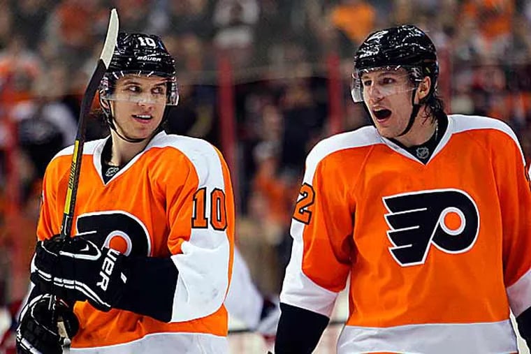 On Tuesday, the Flyers will become the NHL's first team to hit the midway mark of this lockout-shortened season. (Tom Mihalek/AP)