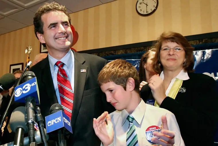 U.S. Rep. Mike Fitzpatrick, with his wife, Kathy, and son Tommy, says his concern is a constituent issue.