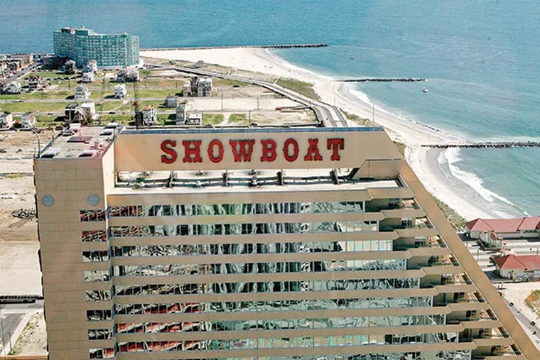 The Showboat Casino-Hotel is seen from a nearby building in Atlantic City, N.J., Thursday, Sept. 13, 2007. (AP Photo / Mel Evans)