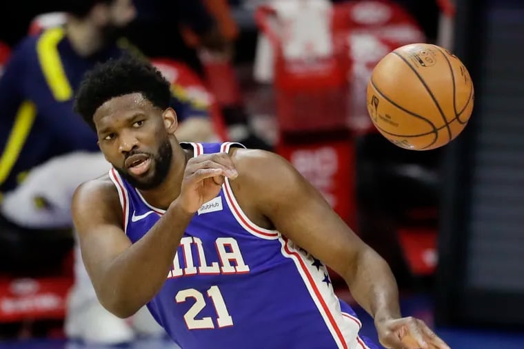 Sixers center Joel Embiid's biggest assists come off the court.