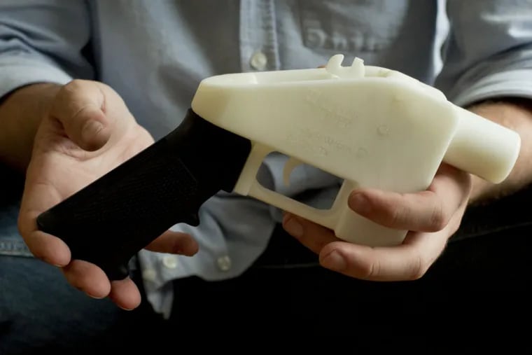This May 10, 2013, file photo shows a plastic pistol that was completely made on a 3D-printer at a home in Austin, Texas. A coalition of gun-control groups has filed an appeal in federal court seeking to block a recent Trump administration ruling that will allow the publication of blueprints to build a 3D-printed firearm.
