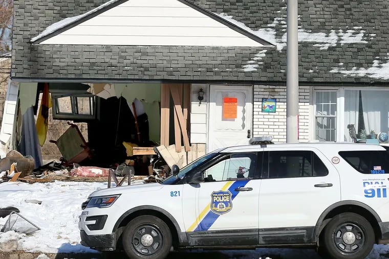 Fomer Philadelphia Police officer Gregory Campbell admitted he was driving drunk when he crashed into a home on Comly Road near the police union's bar in Northeast Philadephia in 2021.