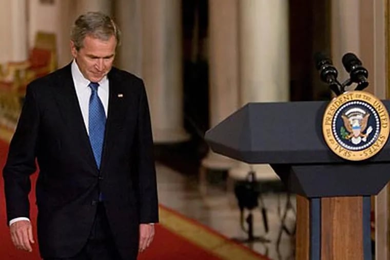 President Bush gave his final televised address to the nation Thursday night. (Manuel Balce Ceneta/AP)