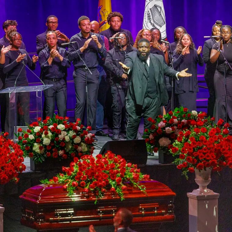 Temple University's Gospel Choir performs More Abundantly at the funeral service for the late JoAnne Epps.