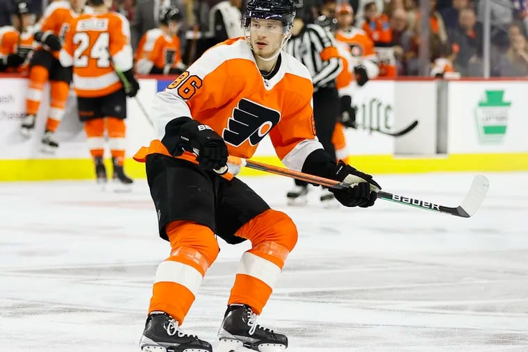 Flyers left winger Joel Farabee has the flu and will not play against the Anaheim Ducks on Saturday.