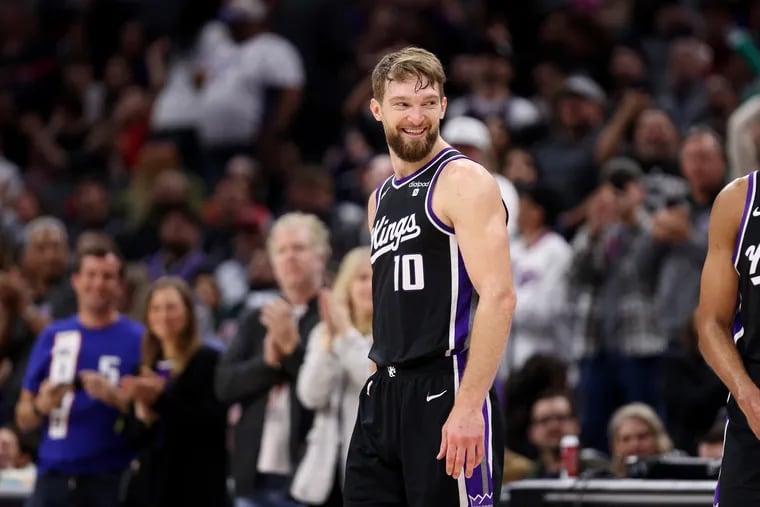 Domantas Sabonis looks to bounce back from a poor postseason last year by helping to keep the Kings' season alive by eliminating the Warriors Tuesday.  (Photo by Ezra Shaw/Getty Images)