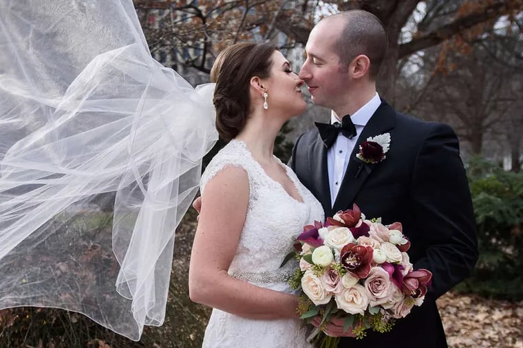 Bride Lauren Moore and groom Charles Concodora  on their wedding day, Feb. 6, 2016.